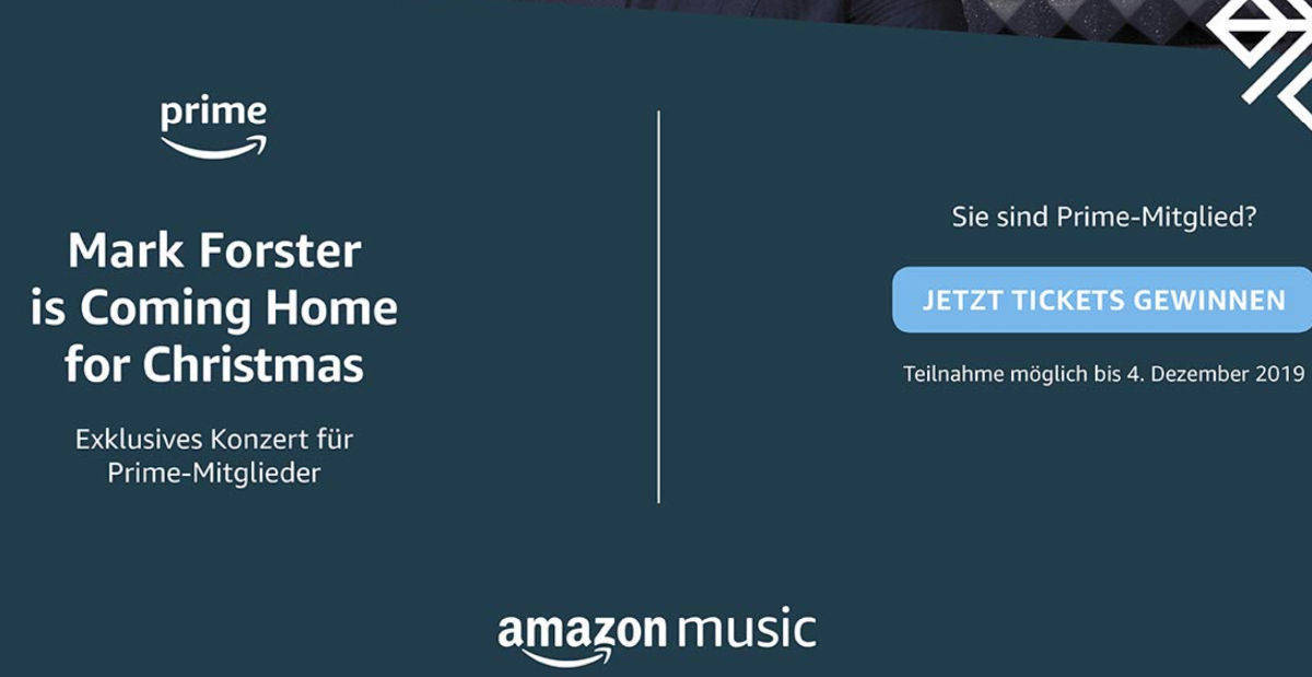 Mark Forsters Konzert wird von Amazon Music präsentiert.