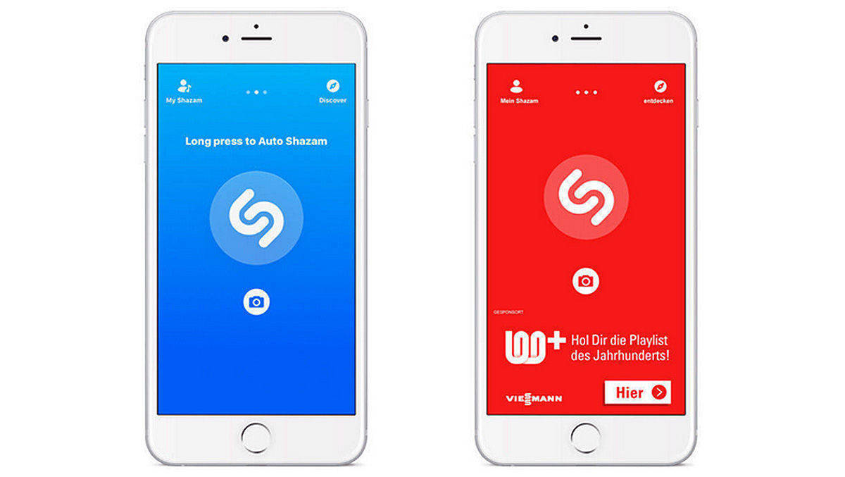 Neue Werbefläche für Apple: Marken können den Shazam App-Screen für einen Tag übernehmen und branden. 