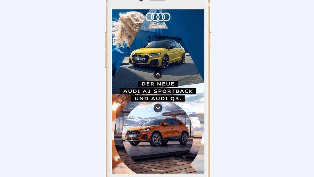 Der User darf entscheiden, zu welchem Audi-Modell er mehr Informationen sehen möchte. 