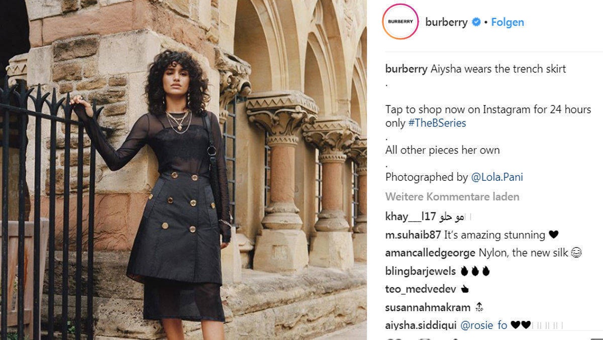 Diesen Trenchrock verkauft Burberry-Designer Riccardo Tisci auf Instagram.