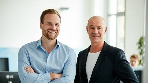 Die Gedankentanken-Inhaber: Alexander Müller (l.) und Stefan Frädrich (r.)