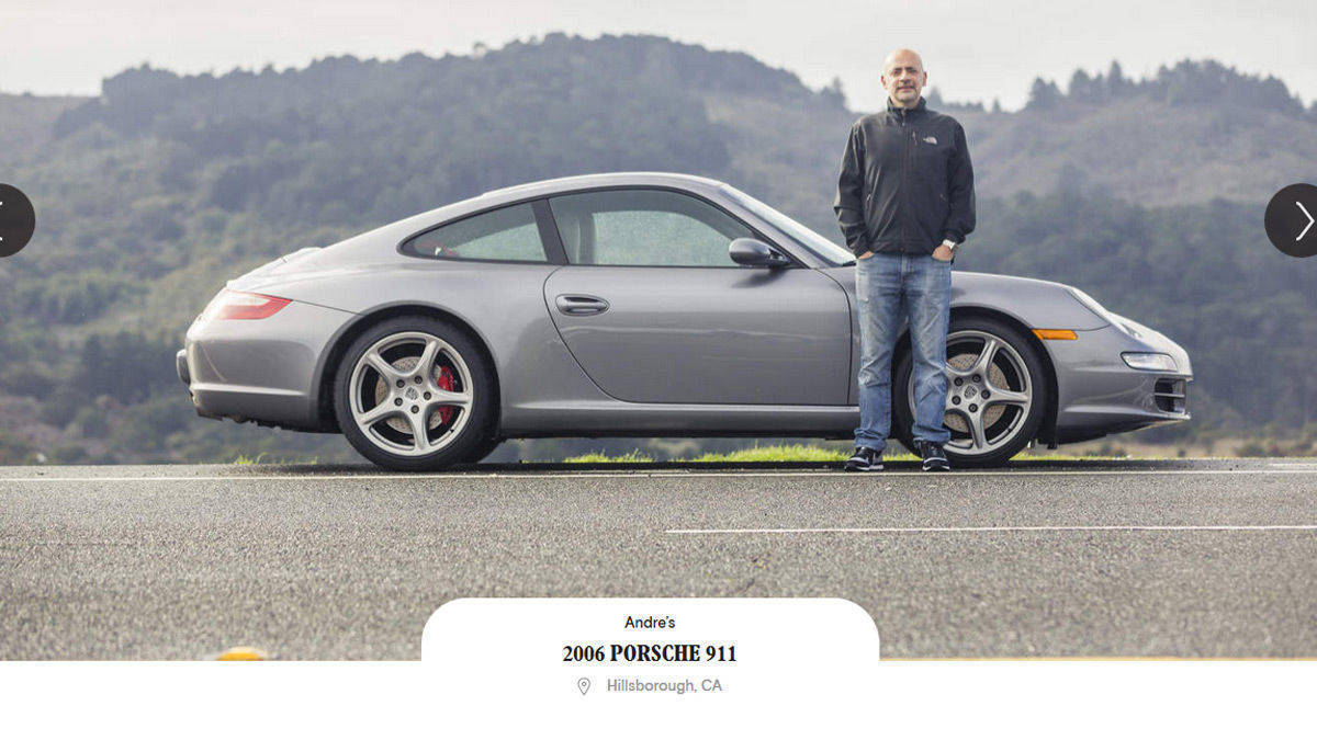 Hier vermietet der Chef selbst: Turo-CEO Andre Haddad und sein Porsche. 