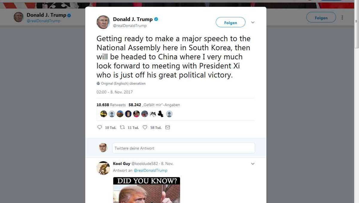 US-Präsident Donald Trump twitterte als einer der Ersten in 280 Zeichen.