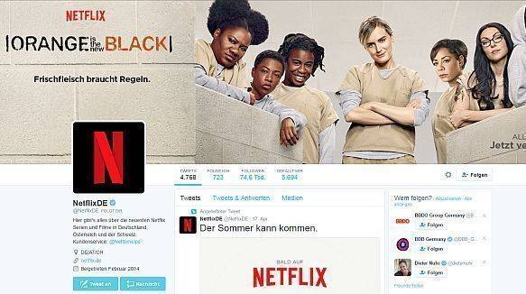 Netflix nutzt das neue Symbol unter anderem auf Twitter.
