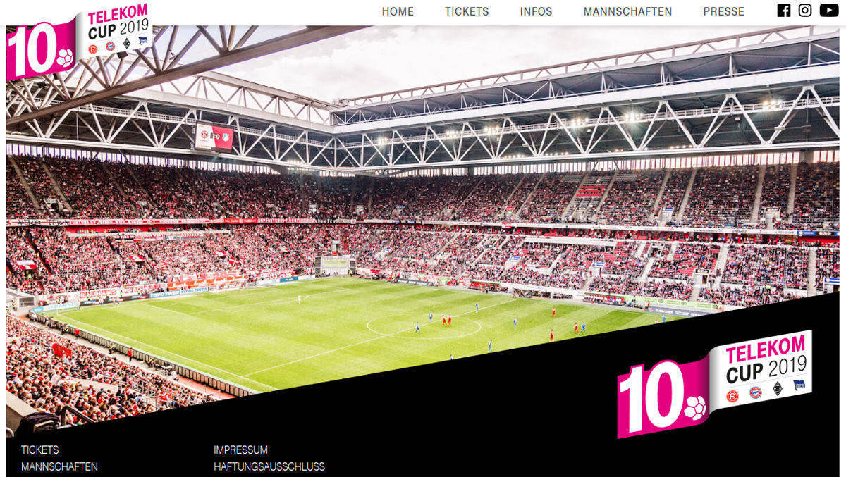 Das E-Cup-Finale findet im Rahmen des Telekom-Cups in der Düsseldorfer "Merkur Spiel-Arena" statt.