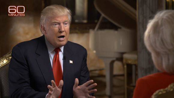 Donald Trump twittert unter dem Namen @realDonaldTrump - und spricht darüber im CBS-Interview.