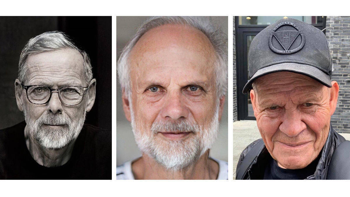 Laut FaceApp sehen Stefan Schmidt, Mathias Richel und Raphael Brinkert in ein paar Jahren so aus (v.l.)