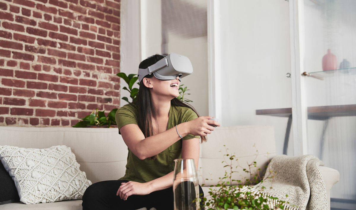 Das günstigere Modell der VR-Brille, Oculus Go, aht Facebook im Mai präsentiert.