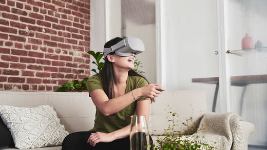 Das günstigere Modell der VR-Brille, Oculus Go, aht Facebook im Mai präsentiert.