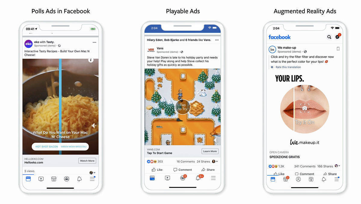 Facebook will mit mehr Abstimmungen, Spielen und AR punkten.