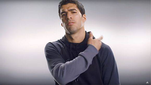 Für Adidas gibt Luis Suárez den unermüdlichen Kämpfer.