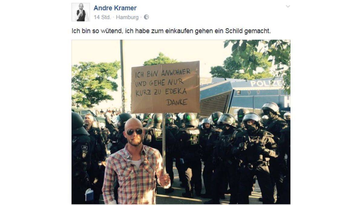 Der Facebook-Post von Andre Kramer.