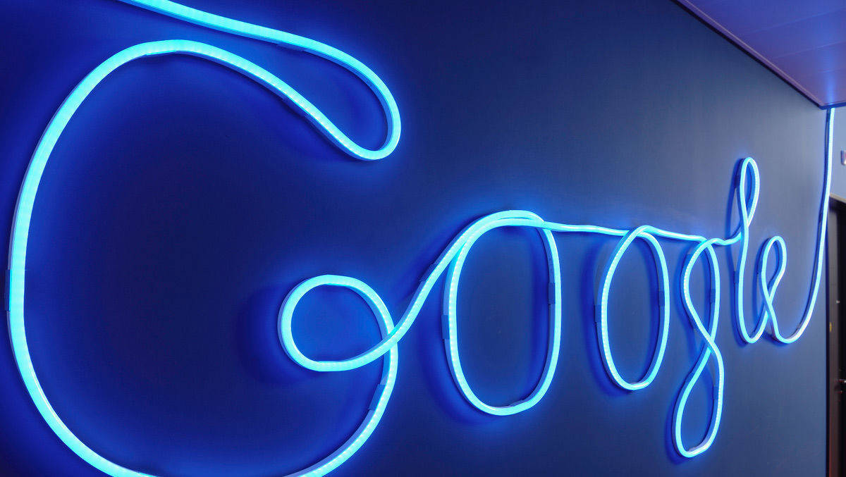 Google-Schriftzug, hier in den Büros in Zürich.