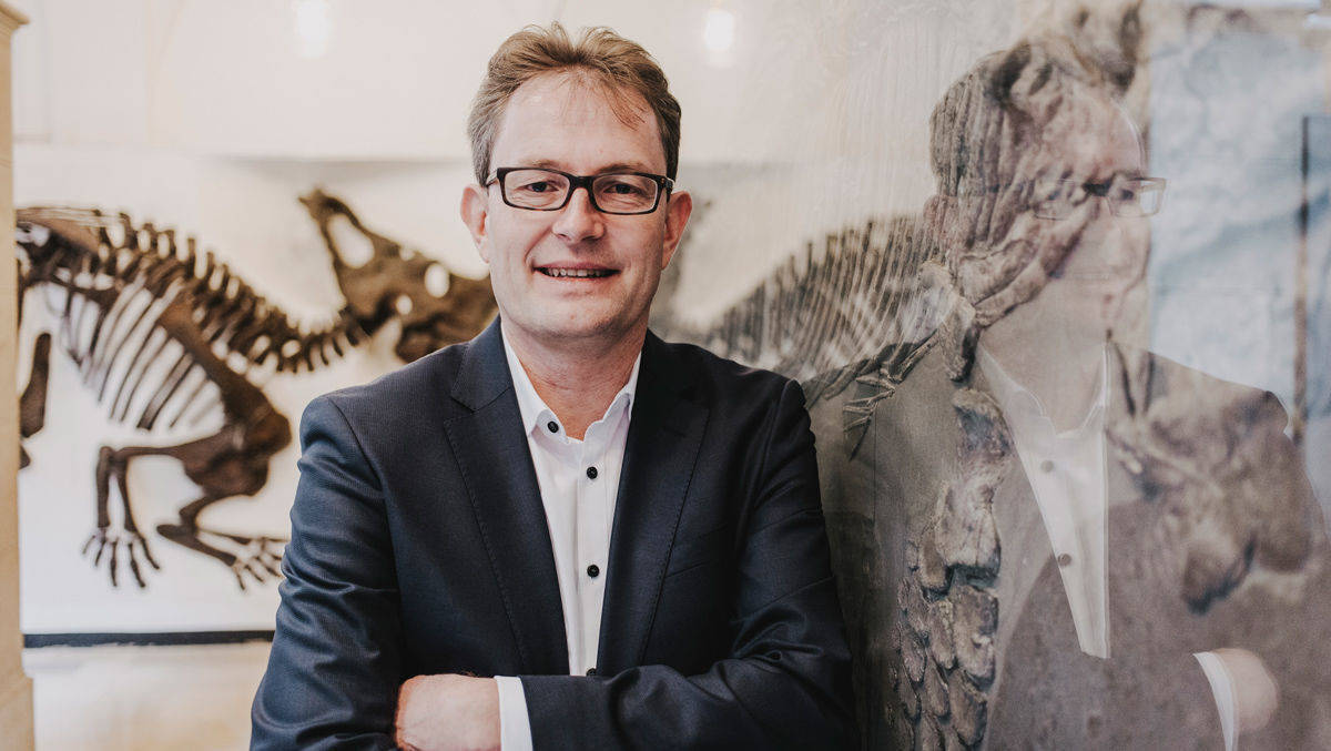 Nicht dass KI das Aussterben der Menschheit herbeiführen würde – trotzdem boten die fossilen Skelette aus 260 Millionen Jahren Wirbeltier-Evolution im Paläontologischen Museum München eine beeindrucke Fotokulisse.