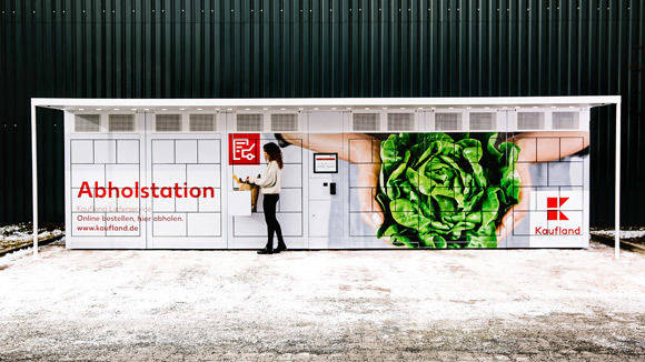 Der Händler Kaufland erprobt in Berlin eine Abholstation mit drei Temperaturzonen. 