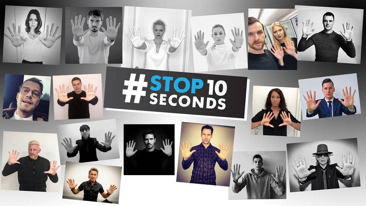 Zahlreiche Prominente unterstützen die Unicef-Aktion #Stop10Seconds - und wirken dabei als Influencer und Multiplikatoren.