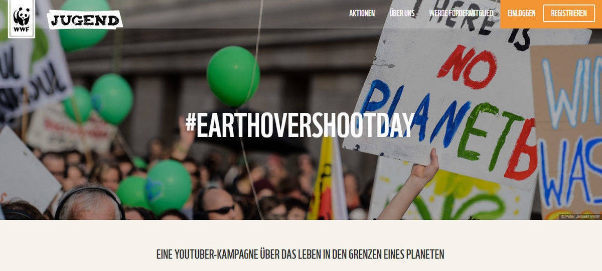 Mit der Jugend für die Jugend - und für den Erhalt der Erde: WWF, UFA X und Youtuber beteiligen sich an der Kampagne zum 'EarthOvershootDay.