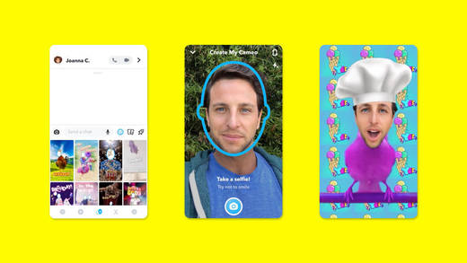 So sehen die neuen Cameos bei Snapchat aus.