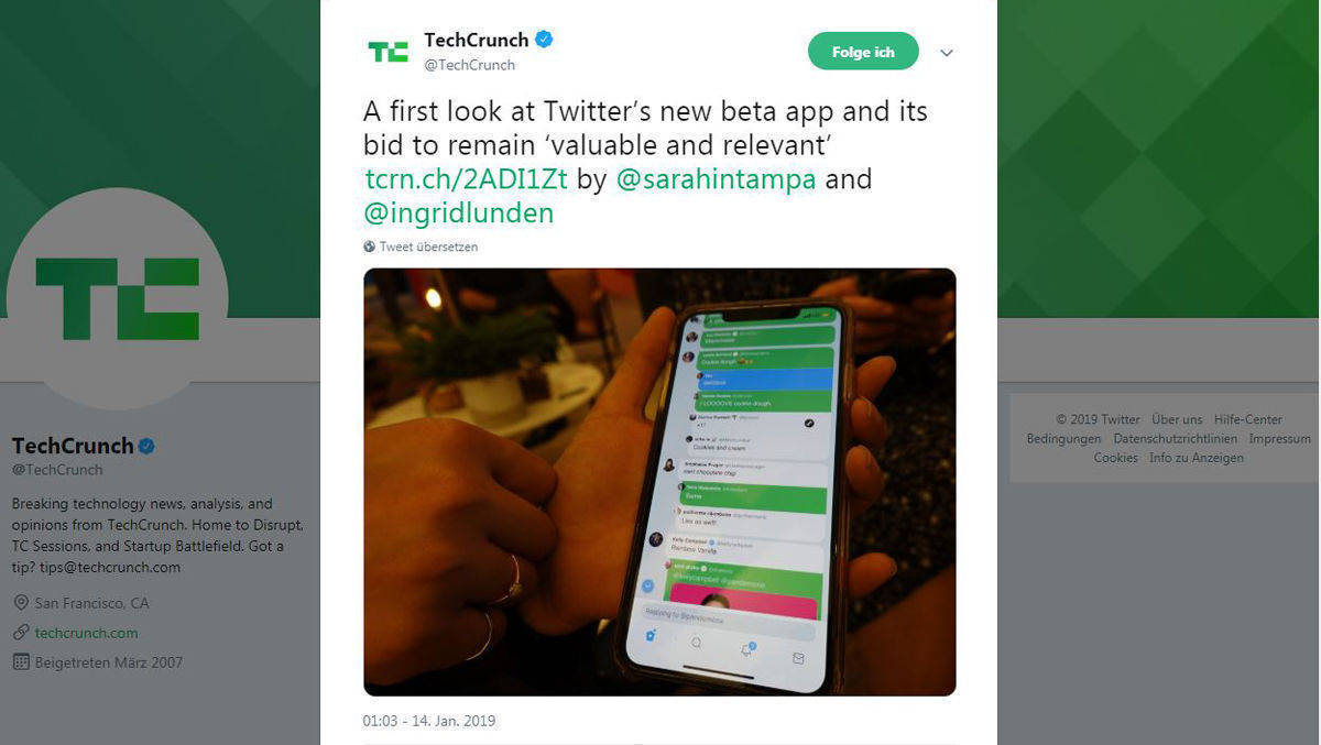 Das neue Twitter könnte bunt werden.