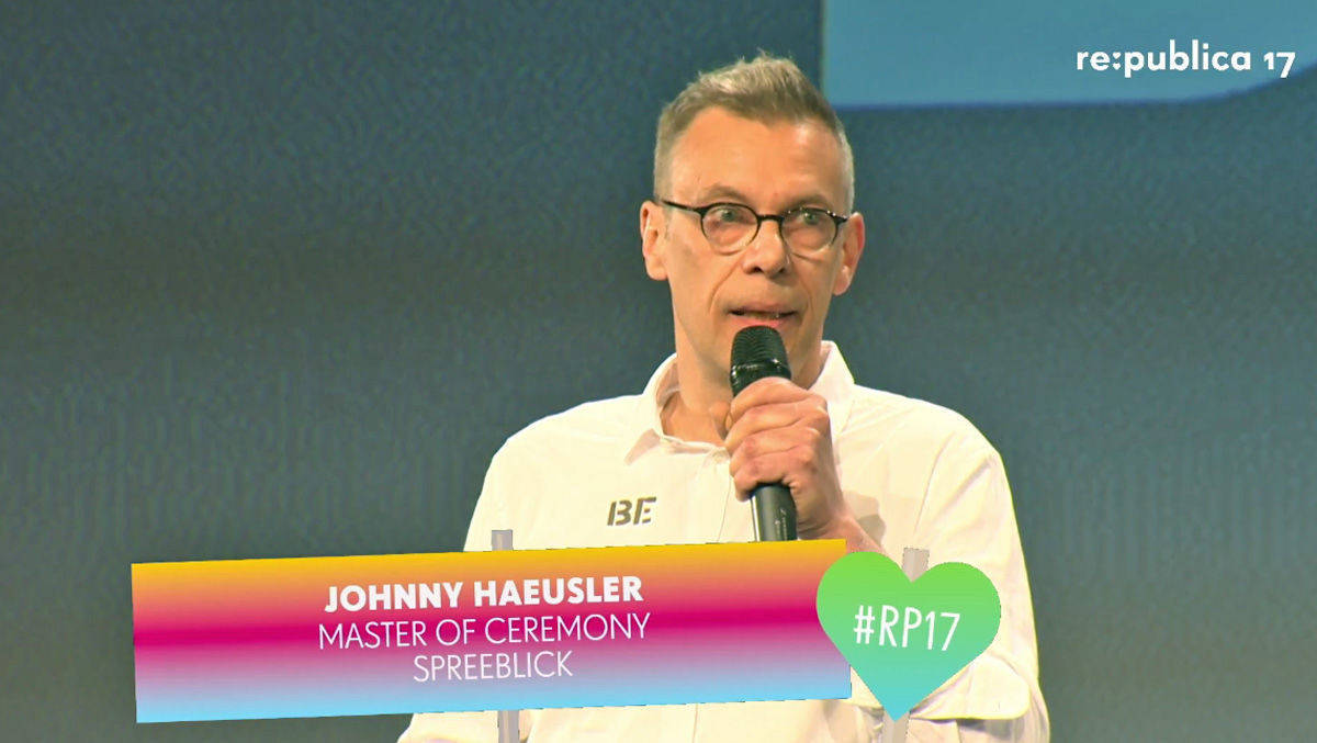 Johnny Haeusler (Spreeblick) auf der Republica 2017.