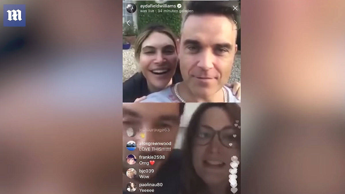Robbie Williams und seine Frau sind erleichtert über den positiven Ausgang. 