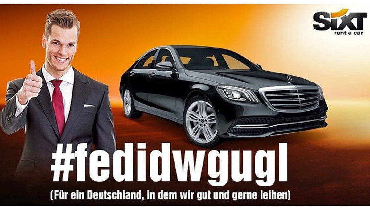 Sixt ändert den CDU-Spruch ab.