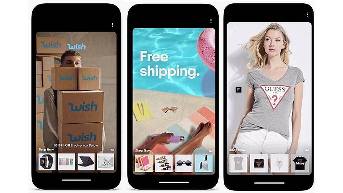 Wish.com, Ebay und Guess haben die Shoppable Snap Ads bereits getestet.
