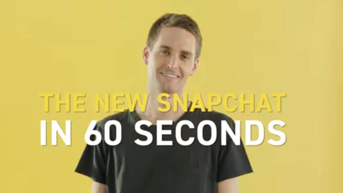 Snap-Co-Gründer Evan Spiegel erklärt den Gedanken hinter dem neuen Snapchat in einer Minute