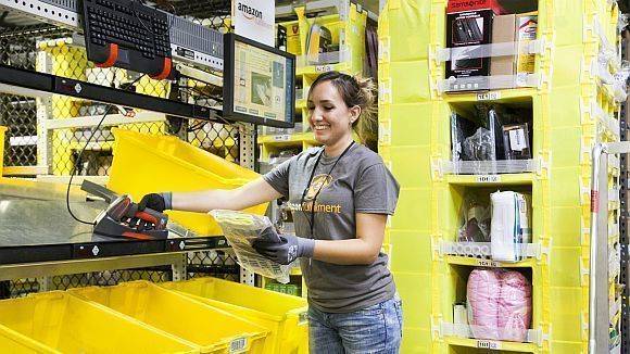 Online-Händler Amazon jubelt über einen Rekordgewinn.