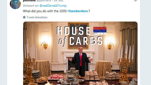 Mancher unkt, Trump mache das Weiße Haus zum "House of Carbs".