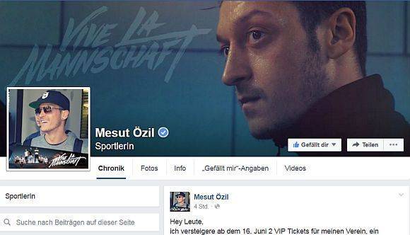 Mesut Özil erreicht auf Facebook über 30 Millionen Menschen.
