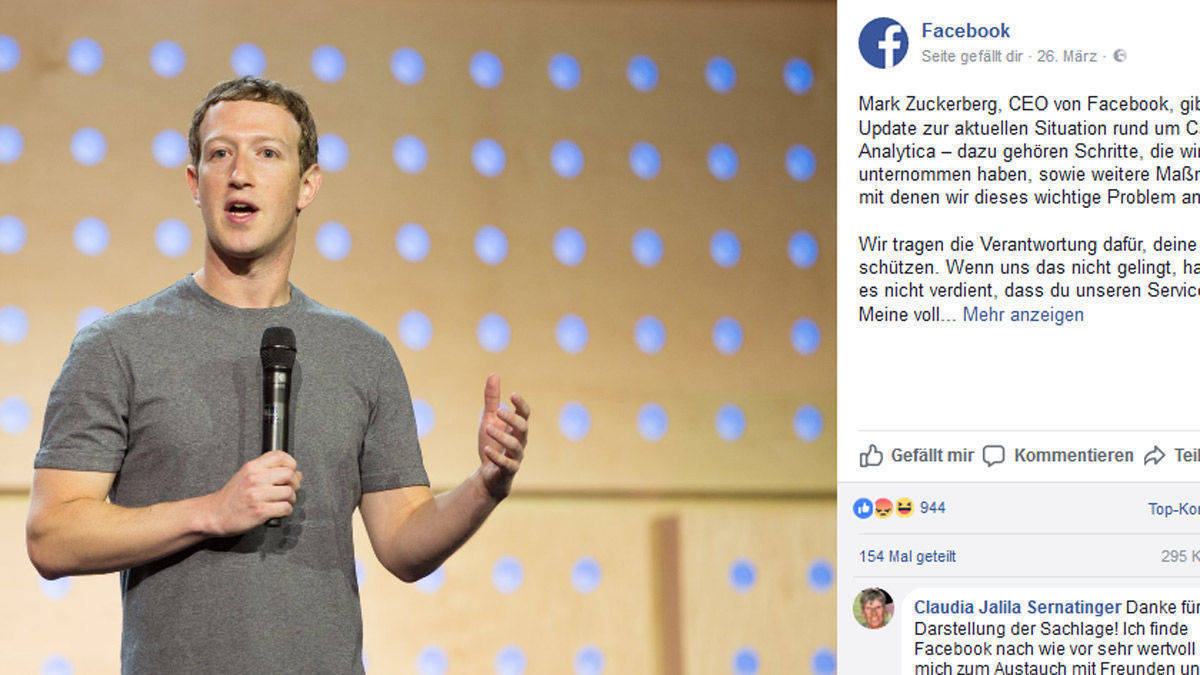 Facebook-CEO Mark Zuckerberg meldet sich zu Wort. 