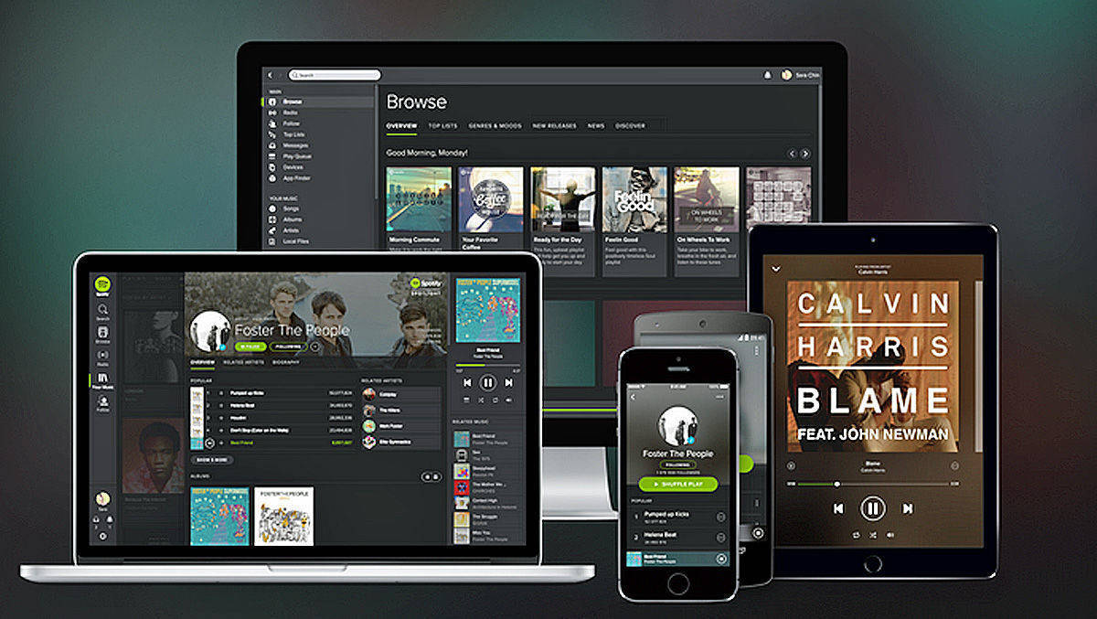 Lieber wird hier bei Spotify ausgewählt als CDs gekauft.