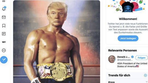 Der US-Präsident persönlich twitterte diese Fotomontage.