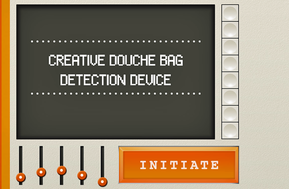 Welcher Typ Depp sind eigentlich Sie? Mit Mark Duffys Creative Director Douchebag Detection Device können Kreative den Selbsttest machen.