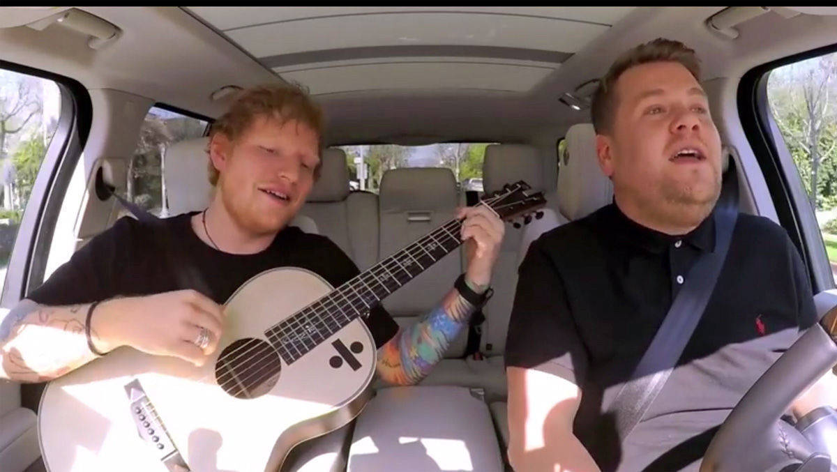 Ed Sheeran beim Carpool-Karaoke.