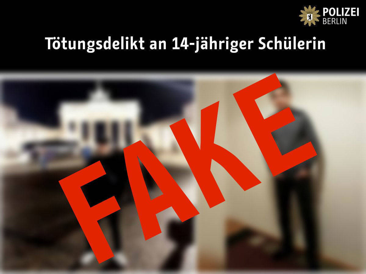 Die Polizei Berlin reagierte auf Falschnachrichten zur Herkunft des Täters.