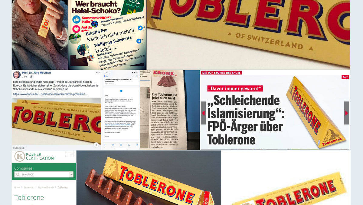 Fotos zum Suchbegriff "Toblerone" auf Twitter: Neben Empörung von rechts sammelt sich viel Spott von links.