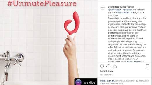 Mit dem Hashtag "#UnmutePleasure" protestieren Aktivistinnen und Aktivisten gegen die Zensur.
