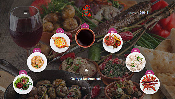 Die Bürger von Georgien stimmten im Web über das Dinner beim Premierminister ab.