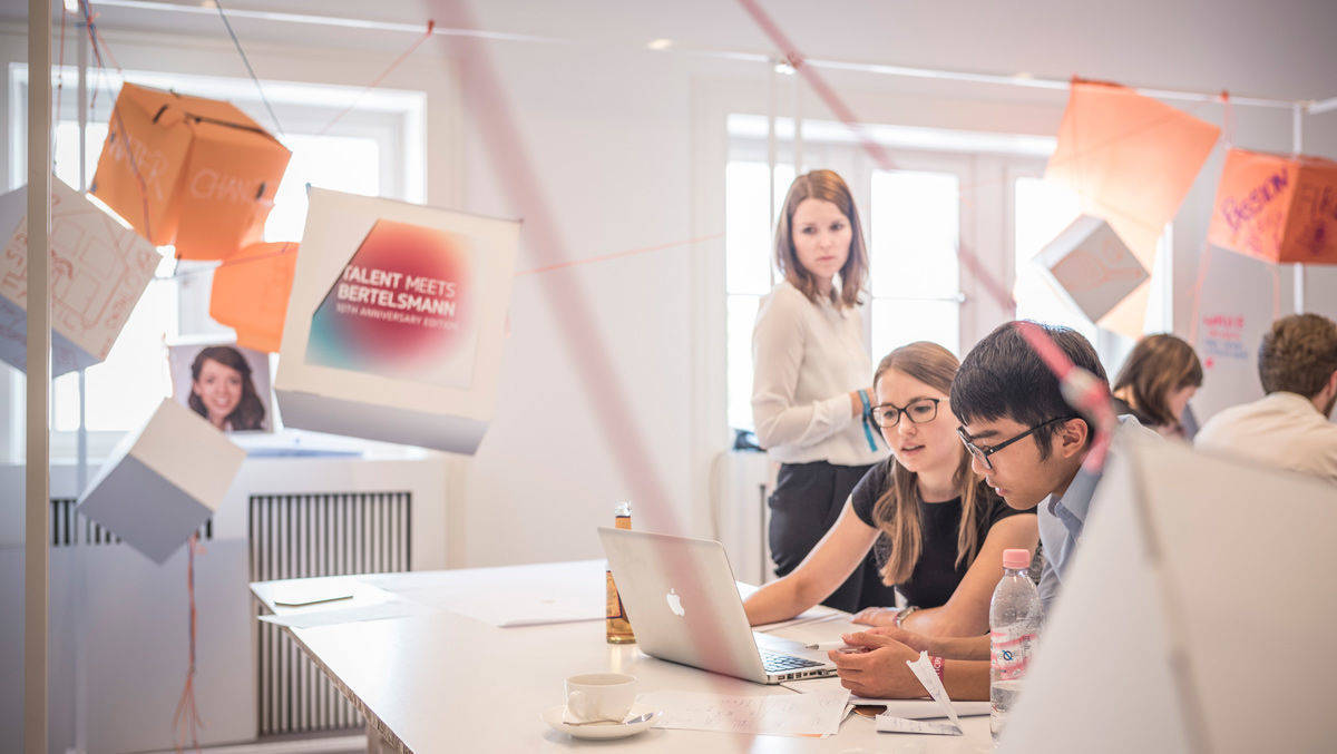 Bei "Talent meets Bertelsmann" wird gemeinsam gearbeitet.