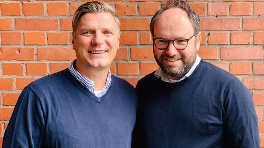 Stefan Keuchel (li.) mit seinem neuen Chef Sachar Klein.