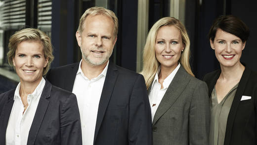 Starfotograf Frank Wartenberg hat das five14-Team abgelichtet: Christine Sänger, Harald Fortmann, Daniela Conrad, Katja Rietdorf (v.l.)