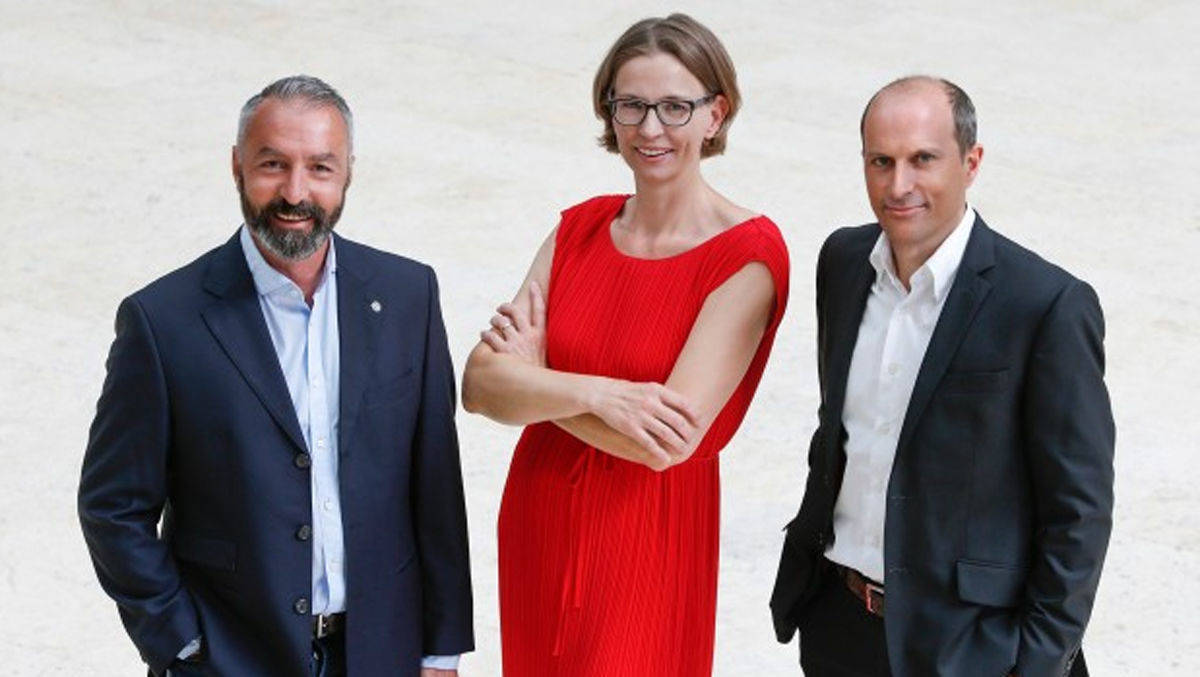Die neue Mediascale-Geschäftsführung: Wolfgang Bscheid, Martina Staudinger, Julian Simons