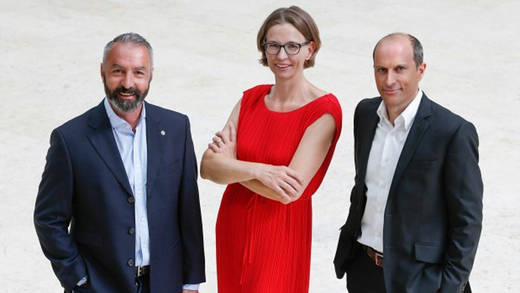 Die neue Mediascale-Geschäftsführung: Wolfgang Bscheid, Martina Staudinger, Julian Simons