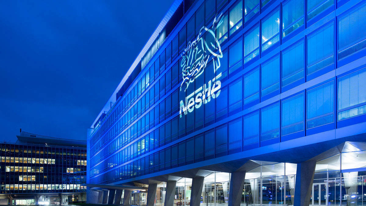 Der Nestlé-Hauptsitz in Vevey in der Schweiz. 