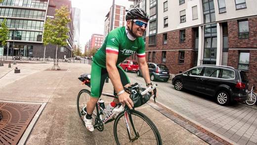 Dan Fitzpatrick vor dem Start.