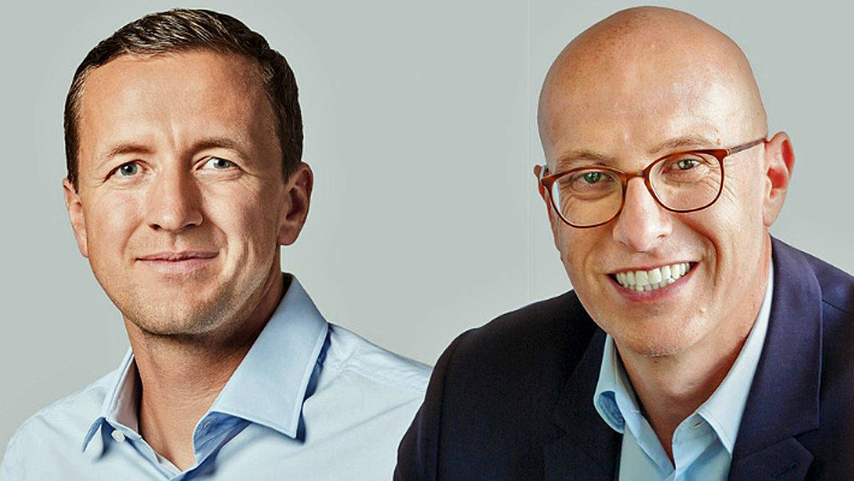 Florian Festl (l.) kehrt zurück und übernimmt die Chefredaktion von Focus Online, wenn Daniel Steil zu Burda Forward wechselt. 