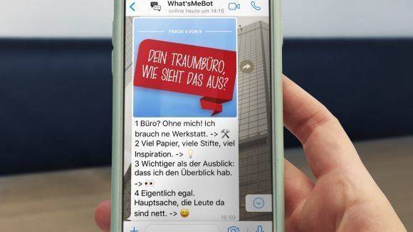 So sieht der Bot in der Anwendung aus.