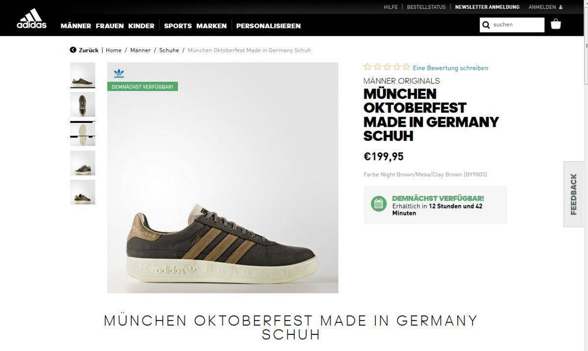 Prost: Adidas bringt den Oktoberfest-Sneaker.
